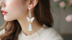 女性のための絶妙な蝶の長いタッセルイヤリング|エレガンスを引き立てるおすすめアクセサリー